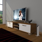 Resim Eko 140 Mdf DVD Tv Ünitesi Tv Sehpası - Ceviz - Beyaz 