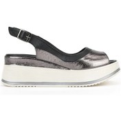 Resim Ziya, Kadın Hakiki Deri Dolgu Topuk Sandalet 151992z50020 Siyah 151992z50020 000 Siyah 