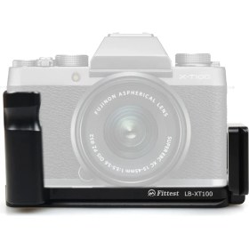 Resim ZSZH Fujifilm XT100 Için Dikey Vur Hızlı Bırakma L Plaka Parantez Taban Tutucu - Siyah 