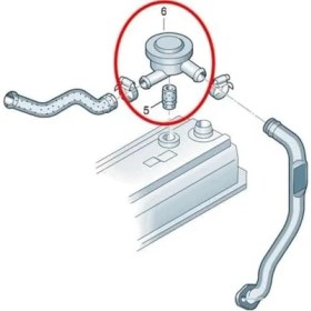 Resim SDT Group 1.9 Dizel Külbütör Kapağı Hava Valfi 028129101D Vw Passat B5 ile Uyumlu 1997-2000 