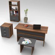 Resim Yurudesign Vario ABCD Ofis Büro Masa Takımı Barok-Antrasit 