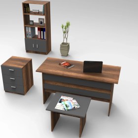 Resim Yurudesign Vario ABCD Ofis Büro Masa Takımı Barok-Antrasit 