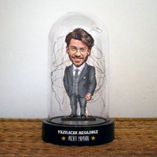 Resim Takım Elbiseli Erkek Karikatürlü Işıklı Fanus Biblo 