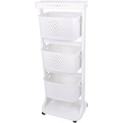 Resim Titiz Beyaz Kat Kat Sepet Organizer (0262-01-226-01-000749) 