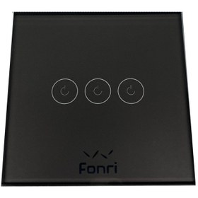 Resim Fonri Akıllı Dokunmatik Üçlü Duvar Anahtarı 