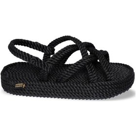 Resim Nomadic Republic Bodrum Platform Kadın Halat Sandalet - Siyah 