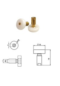 Resim Ayrıntıshop Duşakabin Mika Ve Cam Kabin Tekerleri 8 Adet Beyaz 