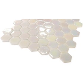 Resim MozaiKristaL Mutfak tezgah arası 38x5 mm Hegza Hologramlı Cam Mozaik (1 Kutu = 1 m2 Fiyatıdır ) 