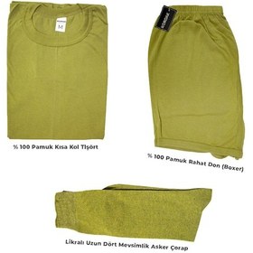 Resim 12'li Full Bedelli Asker Kolisi - Askeri Çorap - Yastık Kılıfı - Eksiksiz 79 Parça Askeri Ürün Çok Renkli 