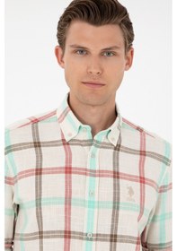 Resim U.s. Polo Assn. Erkek Taş Gömlek Desenli 50290279-vr049 Taş 