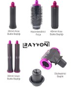 Resim AboutThePerfect Pembe saç kurutma ve şekillendirme seti, 7 başlık, kolay kullanım, şık tasarım 