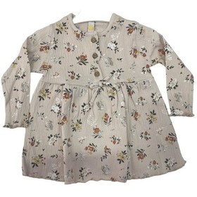 Resim Babydoll Elbise Via Ekru-10794 Ekru 