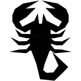 Resim Geometrik Akrep Oto Motor Laptop Duvar Folyo Sticker 20x26 Cm 