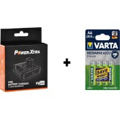Resim Varta Power-Xtra PX200 Pil Şarj Cihazı + Varta 2100 Mah Şarjlı Kalem Pil 4'lü 