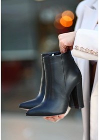 Resim Loora Siyah Cilt Topuklu Bot Çok Renkli 