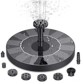 Resim Qingmipy Güneş Enerjili Bahçe Çeşmesi: 13cm Yuvarlak Şekil, Dış Mekan Kuş Banyosu Ve Şelale Özellikli 