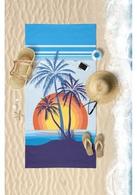 Resim Tropical Sunrise Dijital Baskılı 75x150 CM Plaj Havlusu 
