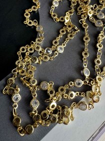 Resim ARALIKLI TAŞLI ZİNCİR - Gold 