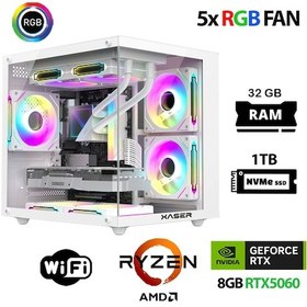 Resim Xaser ECO-X260 R5 5600 32 GB 1 TB M.2 Nvme SSD 8 GB RX5060 Free Dos Masaüstü Oyuncu Bilgisayarı 