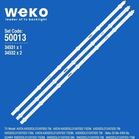Resim Axen Ax032DLD12AT022-Tsm 32'' inç 3 Adet Tv Led Bar 