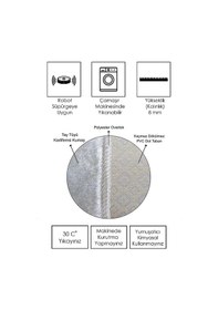 Resim Rovigo Home Dijital Baskı Yıkanabilir Kaymaz Taban Salon Halısı Ve Yolluk Rv142-fnl447 Beyaz 