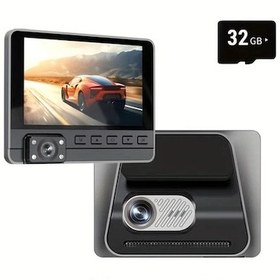 Resim Motion003 Araç Kamerası Hd 1080p 4.0" Ips, Gece Görüşü, Geniş Açı, 32gb Kart, Çift Lens 