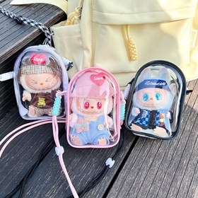 Resim Anime Temalı PVC Şeffaf Tek Omuz Çantası - Sevimli Karakter Tasarımı, Kadın Moda Aksesuarları için Fermuarlı Toz Geçirmez Saklama Kılıfı (Parlak Pembe/Beyaz/Şeffaf/Siyah), Anime Çanta, Aksesuar Düzenleyici, Anime Esinlenmiş Tasarım, Dokuma Sap Tasarımı 