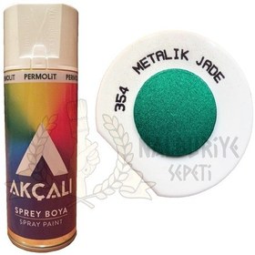 Resim Akçalı Metalik Jade Yeşil simli Sprey Boya 400 ML - 354 