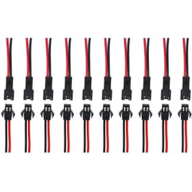 Resim Adam 10 Takım 2 Pin 10cm Kablolu Konnektör Led Elektrik Bağlantı Soket Fiş 