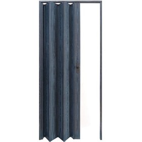 Resim Faran Dekorasyon 87 x 230 Antrasit Renk Camsız Pvc Akordiyon Katlanır Kapı - FRNAKMODEL-112 