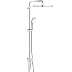 Resim Grohe Tempesta System 250 Kare Duvara Monte Duş Sistemi, Yön Değiştiricili, Krom-Beyaz 26694000 