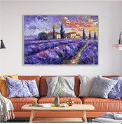 Resim Yağlı Boya Dokulu Tablo Modern İstanbul Manzarası Gümüş Çerçeveli U06028-178993 