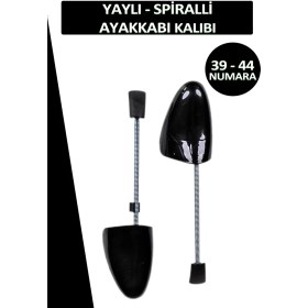 Resim Dopar Bağcık + Comfy Yaylı Erkek Siyah Ayakkabı Kalıbı (39-44) 