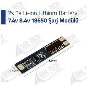 Resim 2s 3a Li-on Lithium Battery 7.4v 8.4v 18650 Şarj Modülü 