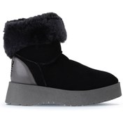 Resim Bueno Shoes Gri Siyah Deri-süet Kadın Dolgu Topuklu Bot 01wv1315 