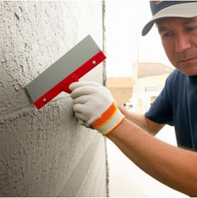 Resim BEYLİNİ 30CM Raspa Zemin Duvar Yer Tavan Köşe Büyük Spatula Profesyonel Kullanım Rahat Ispartula Kırmızı 