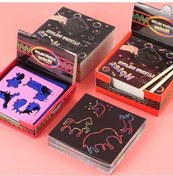 Resim Pazly Çocuklar İçin 100 Adet Kazıma Kağıdı & 2 Ahşap Kalem - Yaratıcı Sanat Seti 