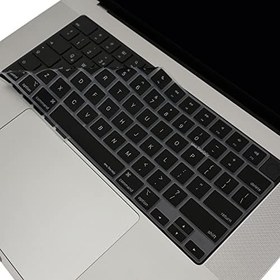 Resim McStorey MacBook Klavye Koruyucu Silikon US İngilizce Uyumlu Air 13.6-15.3 ve Pro 14.2-16.2 M1-M2-M3-M4-M5 Ultra İnce Toz ve Sıvı Koruma Siyah 