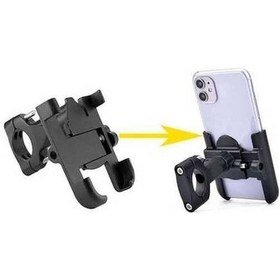 Resim Pazly Tutucu Telefon Standı - Motosiklet Ve Bisiklet İçin Ayarlanabilir Alüminyum Alaşımlı Braket Qo - 