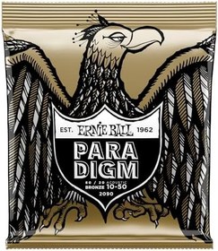 Resim Ernie Ball Paradigm Ekstra Hafif 80/20 Bronz Akustik Gitar Telleri, Ölçü 10-50 