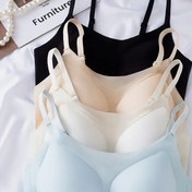 Resim 4'lü set, dikişsiz kadın iç çamaşırı, küçük göğüslük, kalıplı tasarım, ultra ince, nefes alabilen, buz ipeksi, seksi, rahat, sırtlıksız sütyen 