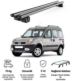 Resim Pençe Renault Kangoo 1997-2007 Uyumlu Gri Ara Atkı 109cm Port Bagaj Tavan Barı 