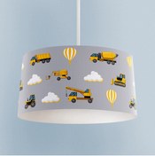 Resim MASAL ODAM BEBEK VE ÇOCUK ODASI İş Makinalı Sesekli Yol Desenli Avize 