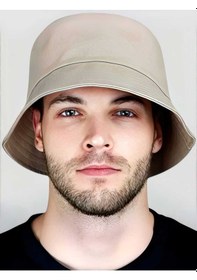 Resim Tezzgelsin Unisex Uv Korumalı Pamuklu Bucket Şapka Bej 