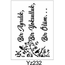 Resim Yazı Desenler Stencil Şablon 25X35 Yz-232 