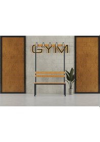 Resim Ayakkabılıksız 4 Ayaklı Tek Taraflı Bank, 5 Kanca, 100x43x170 Cm, Spor Bankı 