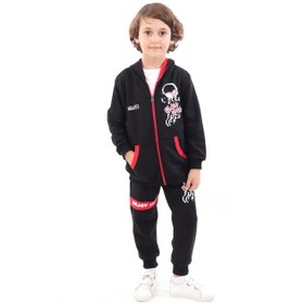 Resim Toontoy Erkek Çocuk Baskılı Eşofman Takım Siyah 