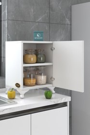 Resim Kenzlife Mutfak Dolabı Mine 048*030*032 Byz Kapaklı Ayaklı Banyo Evrak Ofis Kitaplık Ayakkabılık Kil 