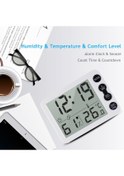 Resim Maiyame Dijital İç Mekan Termometre & Nem Ölçer Lcd Ekran, / Seçilebilir Geri Sayım Sayacı - Ev 