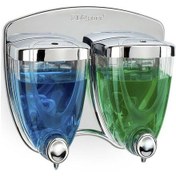 Resim Omnisoft FLS F038 İkiz Sıvı Sabunluk Krom Kaplama 350+350 ml 